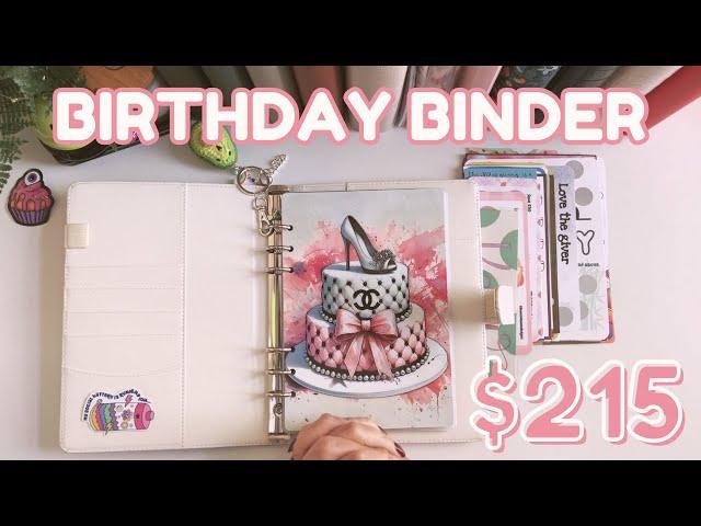  NEW Birthday Binder Setup & 1st Stuffing $215 | Birthday Sinking Fund | Single Income