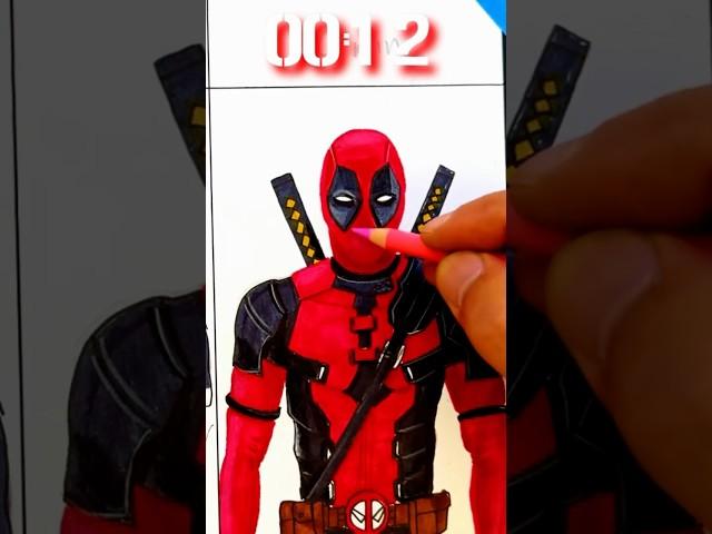 Drawing deadpool in 30 min #short  #cunsart #deadpool