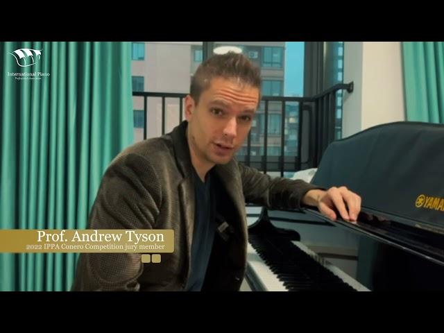 Prof. Andrew Tyson - 2022 IPPA Conero International Piano Competition jury member