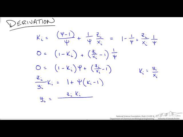 Rachford-Rice Procedure for Isothermal Flash Distillation