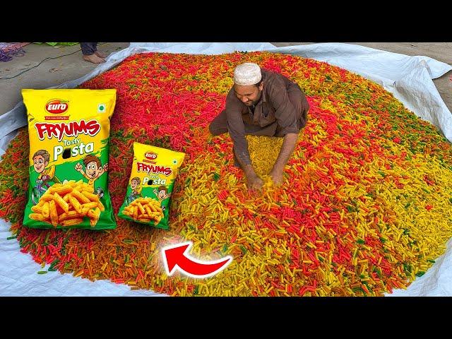 Amazing Process of Making Popular Snacks | Fryums Gold Finger Snacks Making | Mega Food Factory