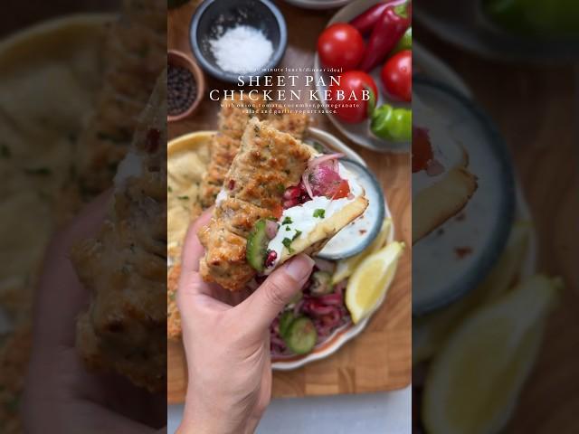 Sheet pan minced chicken kebab ( recipe in the description )