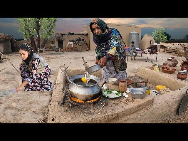 Early Morning Routine of Desert women | cooking traditional breakfast | Pakistan Village Life