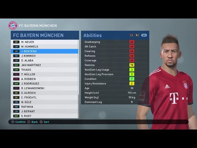 PES 2019 ● Bayern Munich Badge, Kits, Player faces & stats - PesUniverse V1 Option File (PS4)