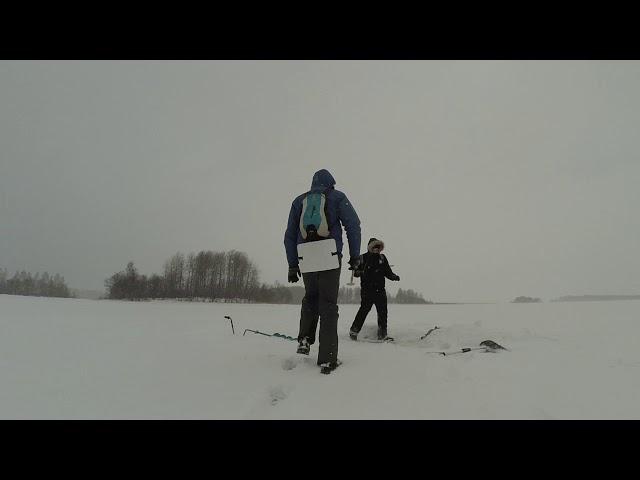 Winter fishing, Russia March 9, Karelia [Timelapse]