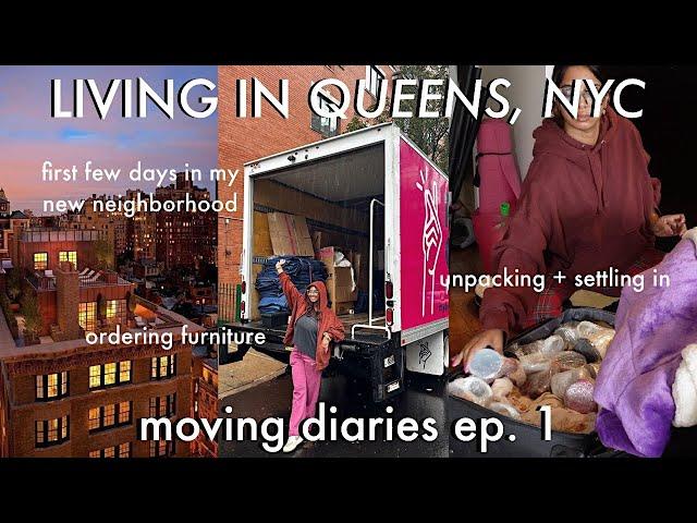 MOVING TO QUEENS, NYC: unpacking, settling in, + organizing my new apartment