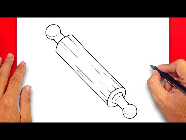 How to draw Rolling Pin - Easy Drawing Rolling Pin