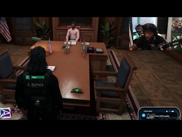 Den Shiesty talks to Mayor Nino about Lower Cop Numbers and transferring to the BCSO (NoPixel)