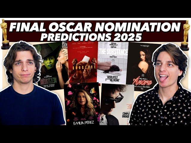 FINAL 2025 Oscar Nomination Predictions!!