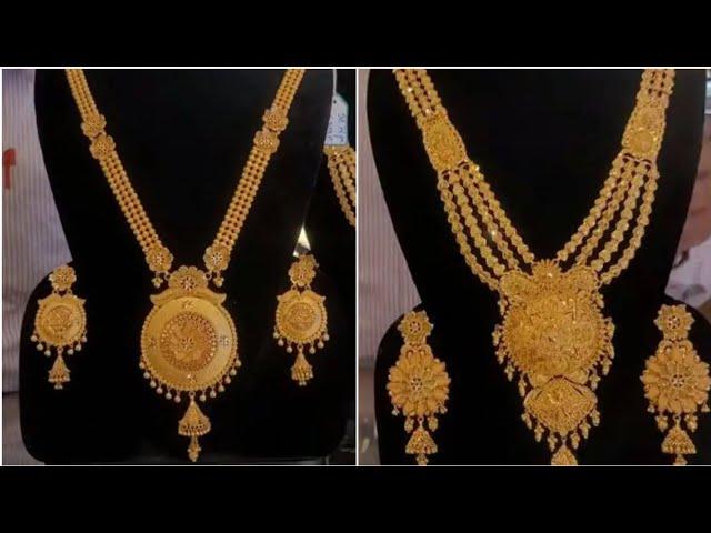 ️Gold Rani set #longnecklacedesigns || very Beautiful Bridal Ranihaar #khushijewellarycollection