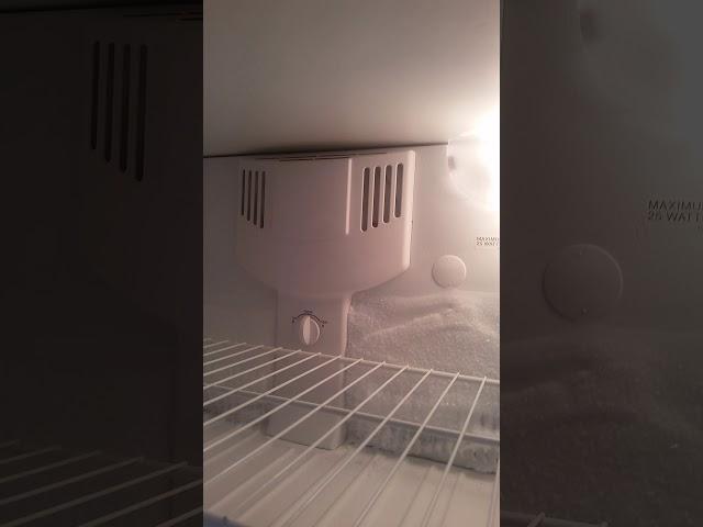 Frost building up on the back wall of the freezer indicates a defrost failure