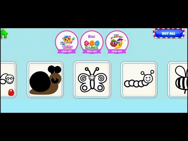 Drawing for kids "BINI BAMBINI" education games...Gameplay video part-1