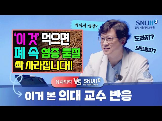 폐 속 염증 물질, '이것'만 먹으면 싹 사라진다? [유사의학 vs 분당서울대병원]