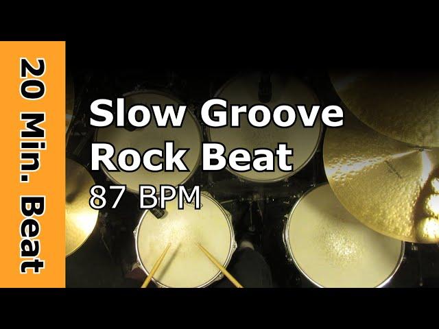 20 Minute Backing Track - Slow Groove Rock 87 BPM