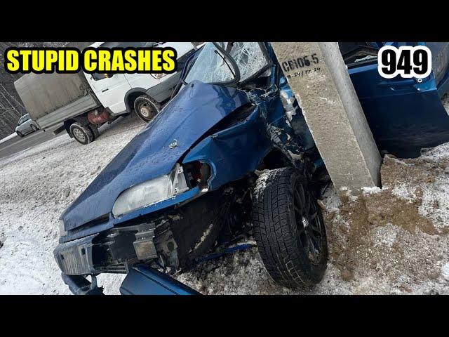 Stupid crashes 949 December 2024 car crash compilation