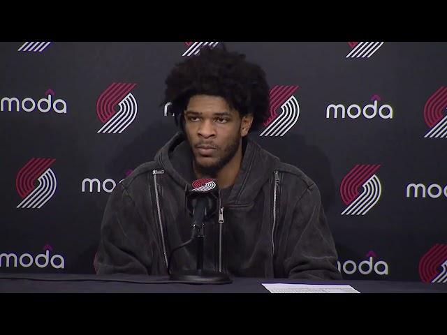 Scoot Henderson Postgame Interview | Portland Trail Blazers 122, Utah Jazz 120