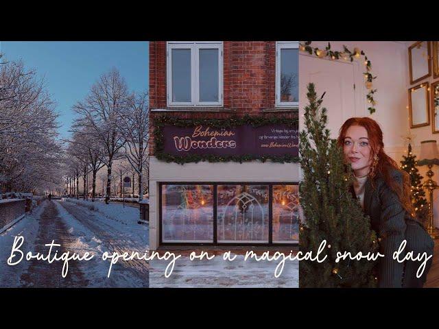 Opening my boutique on the most magical snow day