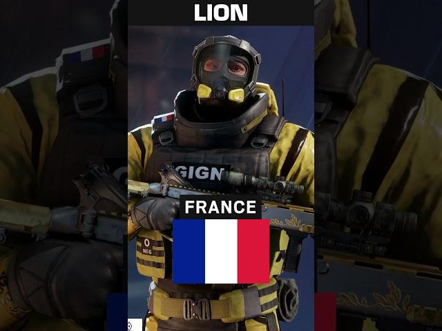 Nationality of EVERY Attacker in Rainbow Six Siege #shorts