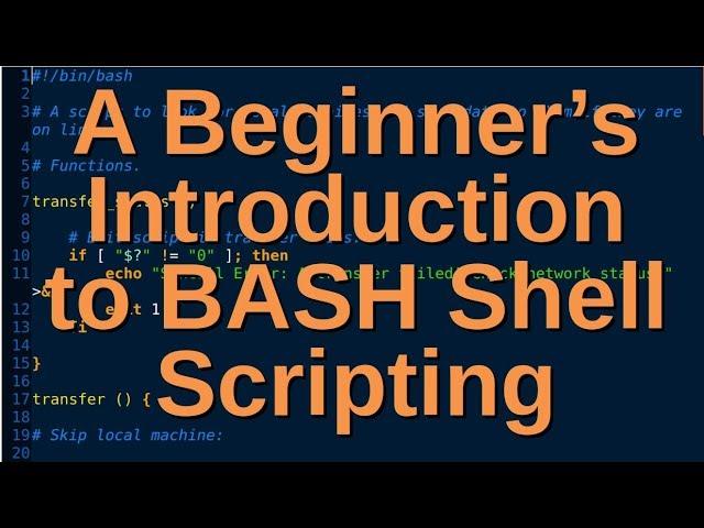 A Beginner's Introduction to BASH Shell Scripting