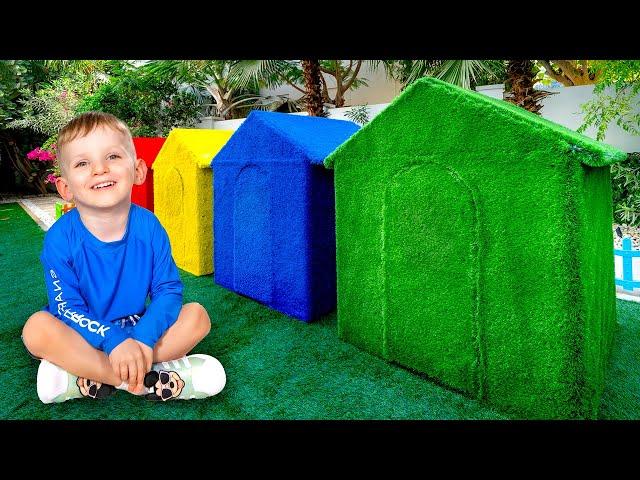 Vania Mania Kids Build Tiny Houses in Four Colors + more videos for children