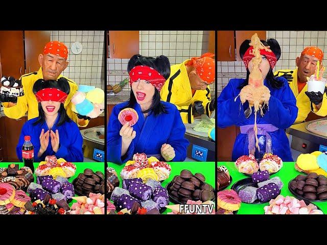 Ice cream challenge! Sweet food vs chocolate food mukbang