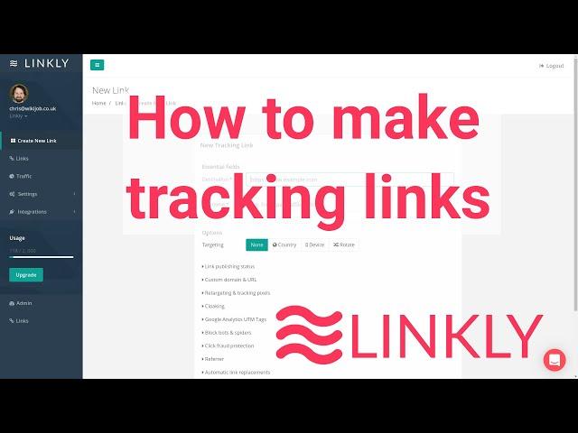 Making tracking links with Linkly