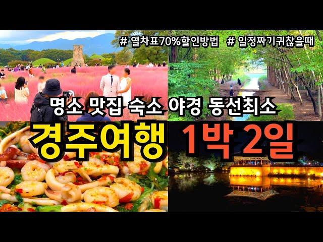 [경주여행] 동선낭비 없는 1박2일 가을 여행코스(KTX 70%할인방법, 지도) /현지인맛집, 카페, 숙소, 야경, 핑크뮬리, 단풍/ 국내여행 솔거미술관 황리단길