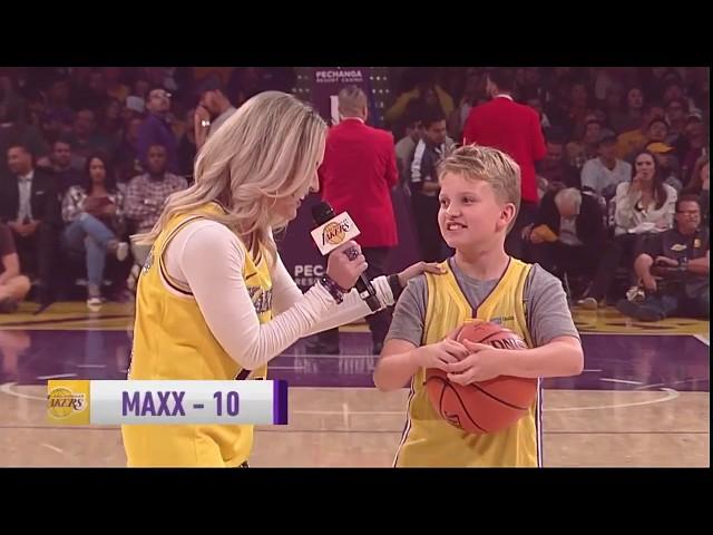 Young Lakers Fan Showed Off Jumper During Commercial Break