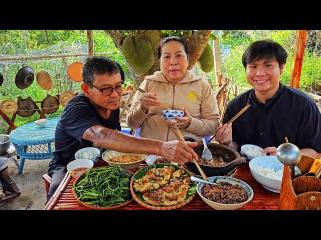 Cha,con Út Huy Mê Mẫn Món Thịt Kho & Mắm Ruốc Của Mẹ Mai, Vét Sạch Luôn Nồi Cơm | Uthuyvlogs.