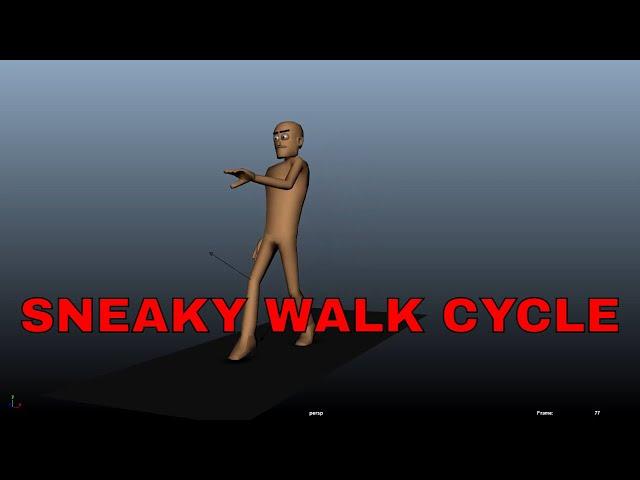 3D SNEAKY Walk Cycle ANIMATION, Version 2 - Callum Highfield