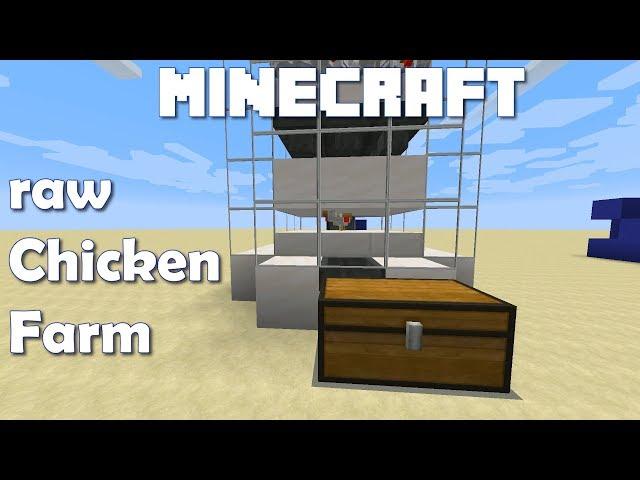 Minecraft (1.15) Automatic Raw Chicken Farm tutorial