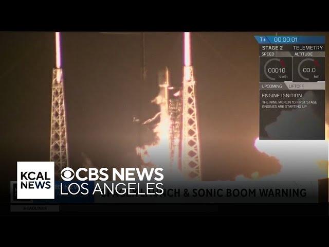 SpaceX warns of sonic boom due to rocket launch in SoCal