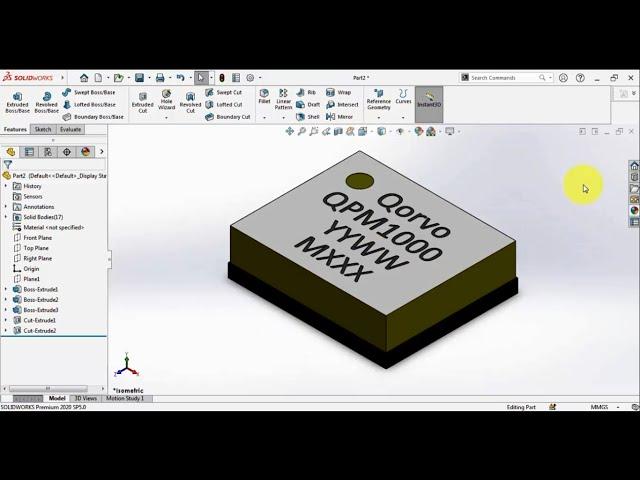 Solidworks tutorial Design Qorvo QPM1000 model