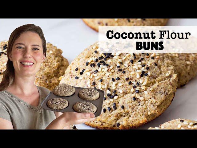 Coconut Flour Buns - gluten & grain free, paleo + low carb recipe