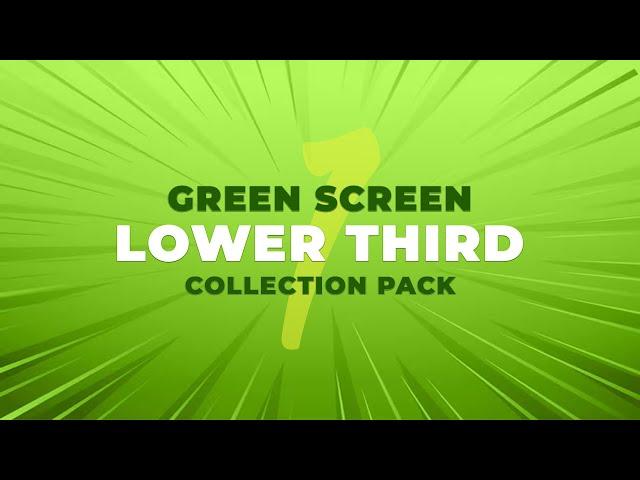 Lower Third Pack 1 | Green Screen Motion Graphics Pack HD | 2019