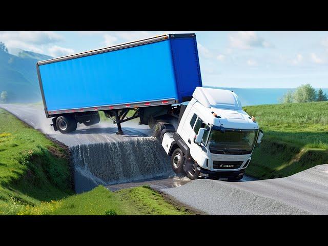 Cars vs Ditch Trap x Ledges x Train Tracks ▶️ BeamNG Drive