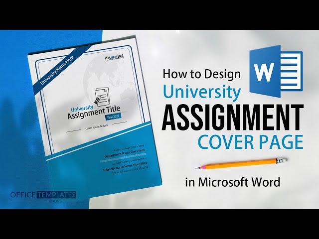 How to Design University Assignment Cover Page in MS Word | DIY Tutorial