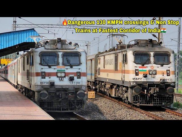 SAMPARK KRANTI + HUMSAFAR + KAZIRANGA Non Stop 130 KMPH crossings at India's Fastest Corridor