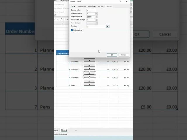 EXCEL INTERACTIVE UP-DOWN BUTTONS! #excel #data #dataanalyst #exceltips #excelhelp