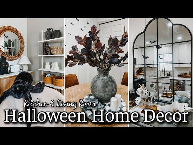 HALLOWEEN HOME DECOR 2024 | HALLOWEEN KITCHEN DECOR IDEAS & LIVING ROOM DECORATING | DECORATE W/ ME