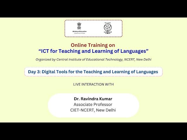 Day 3: Digital Tools for the Teaching and Learning of Languages