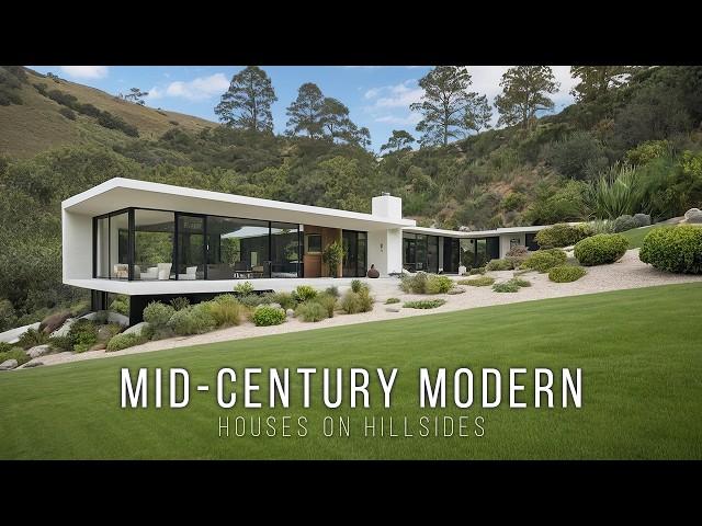 Mid-Century Modern Houses on Hillsides: Architectural Elegance in Nature