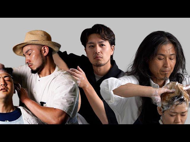 Japanese Barber's Shampoo&Massage Compilation