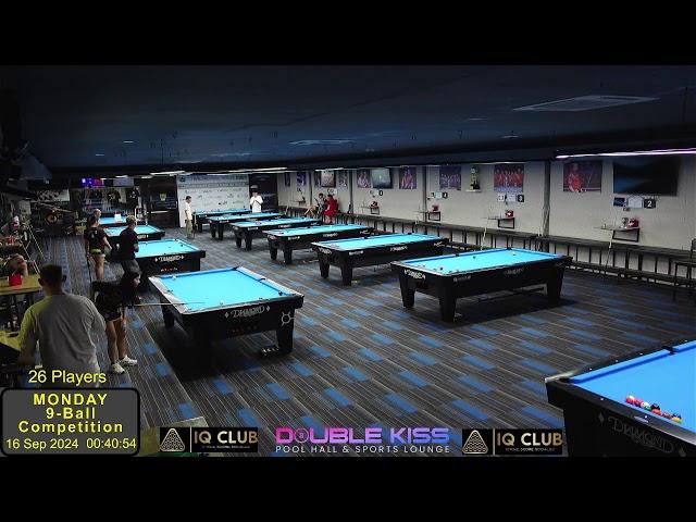 Double Kiss Pool Hall Pattaya Monday 9 Ball Pool Room View (16/9/24)