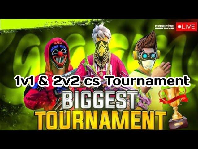 Free fire live giveaways 1v1,2v2 cs tournament-SSG TELUGU GAMING is live