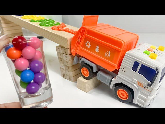 Marble Run Race  HABA Slope & Retro Truck, Garbage Truck Long Version #3