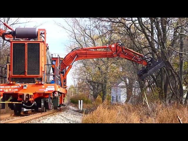 Norfolk Southern  992700 The largest weed wacker in the world in action!