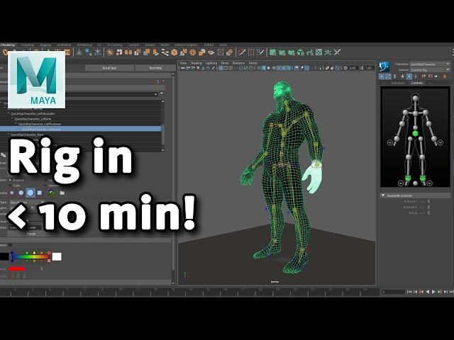 Quick Rigging and Skinning a character for beginners