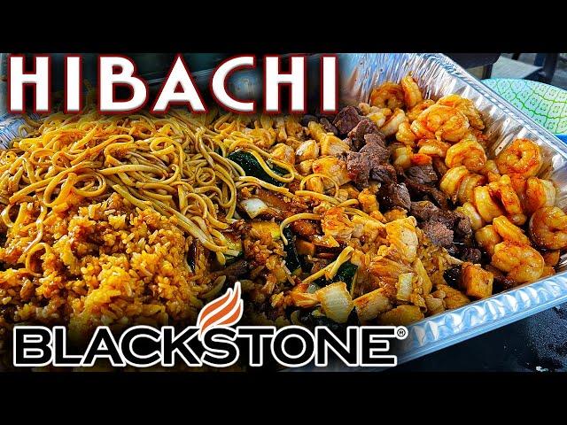 HOW TO MAKE THE BEST HIBACHI ON THE BLACKSTONE GRIDDLE! EASY TEPPANYAKI COOK AND RECIPE