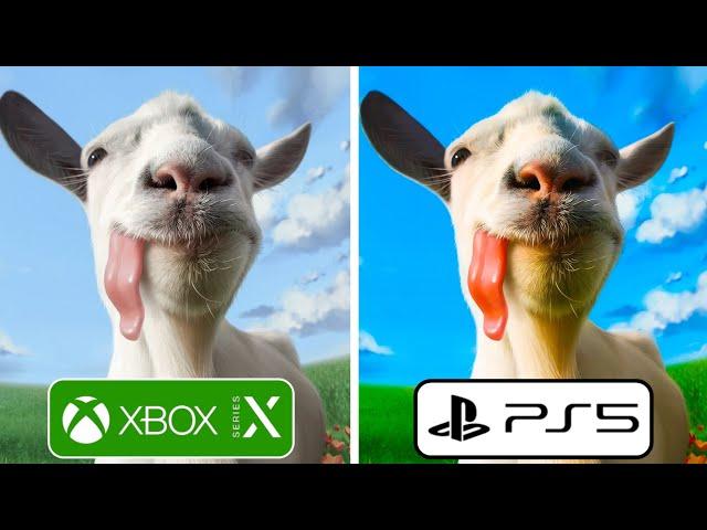 Goat Simulator Remastered PS5 vs Xbox Series X Graphics Comparison